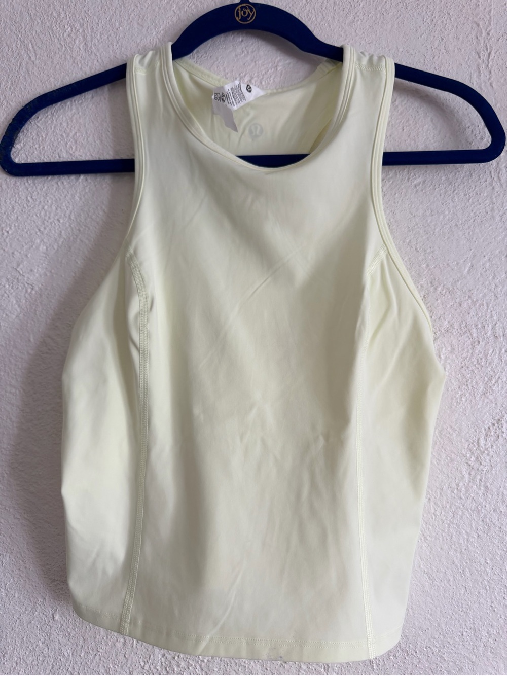 lululemon athletica Pale Yellow High-Neck Racerback Tank